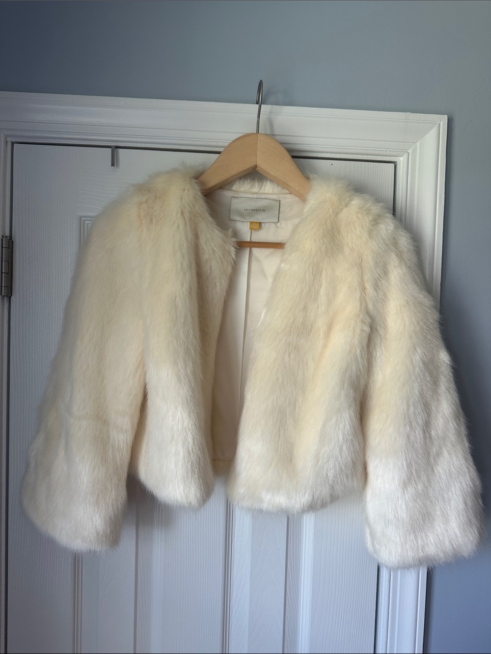 Anthropologie Faux Fur Cropped Jacket